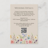 Carte D'accompagnement Détails de mariage du jardin Fleur sauvage simple (Devant)