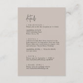 Carte D'accompagnement Détails de mariage éditable de couleur chic modern (Devant)