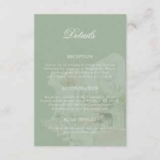 Carte D'accompagnement Détails de mariage élégant dans un manoir avec jar