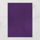 Carte D'accompagnement Détails de mariage élégants avec rose violette réf (Dos)