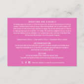 Carte D'accompagnement Détails de mariage en aquarelle rose et bleu de né (Devant)