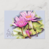 Carte D'accompagnement Détails de mariage en aquarelle rose et bleu de né (Dos)