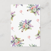 Carte D'accompagnement Détails de mariage en arche de pot Mason de fleur (Dos)