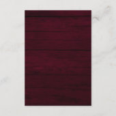 Carte D'accompagnement Détails de mariage en Bourgogne Code QR Site web  (Dos)