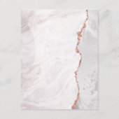 Carte D'accompagnement Détails de mariage en marbre d'agate or rose et bl (Dos)