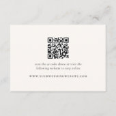 Carte D'accompagnement Détails de mariage et RSVP avec code QR neutre mod (Devant)