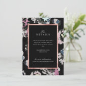 Carte D'accompagnement Détails de mariage floraux abstraits classiques mo (Debout devant)
