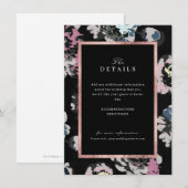 Carte D'accompagnement Détails de mariage floraux abstraits classiques mo (Devant / Derrière)
