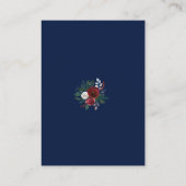 Carte D'accompagnement Détails de mariage floraux charmants de Bourgogne  (Dos)