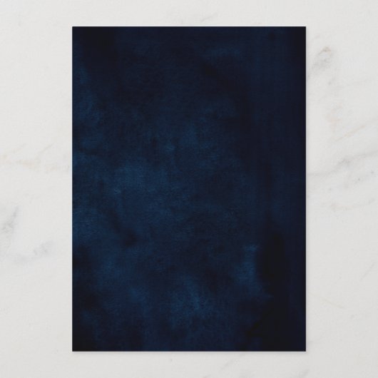 Carte D'accompagnement Détails de mariage floraux en bleu poussiéreux et (Dos)