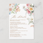 Carte D'accompagnement Détails de mariage floraux pastel de printemps ave (Devant)