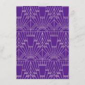 Carte D'accompagnement Détails de mariage Gatsby le Magnifique argent vio (Dos)