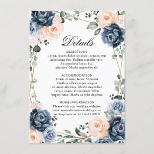 Carte D'accompagnement Détails de mariage géométriques avec une touche de