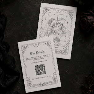 Carte D'accompagnement Détails de mariage gothique victorien Halloween Co