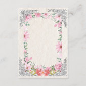 Carte D'accompagnement Détails de mariage indien simple | Élégant (Dos)