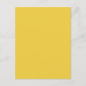Carte D'accompagnement Détails de mariage jaune beurre de script simple m (Dos)