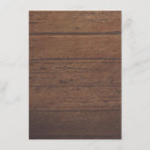 Carte D'accompagnement Détails de Mariage Lumières Guirlande Bois Rustiqu (Dos)