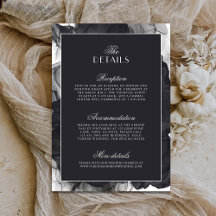 Détails de mariage Luxe Noir et Blanc à l'ancienne