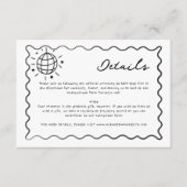 Carte D'accompagnement Détails de mariage manuscrits dessinés à la main a (Devant)