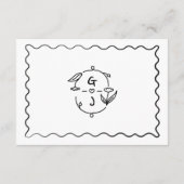 Carte D'accompagnement Détails de mariage manuscrits dessinés à la main a (Dos)