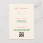 Carte D'accompagnement Détails de mariage manuscrits fantaisistes et exce (Devant)