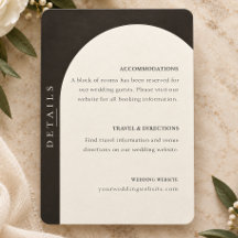 Détails de Mariage Minimaliste Bohème Noir Ivoire