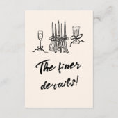 Carte D'accompagnement Détails de mariage moderne écrits à la main rétro (Dos)