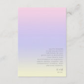 Carte D'accompagnement Détails de mariage Mood Gradient Aube Pastel ID741 (Devant)