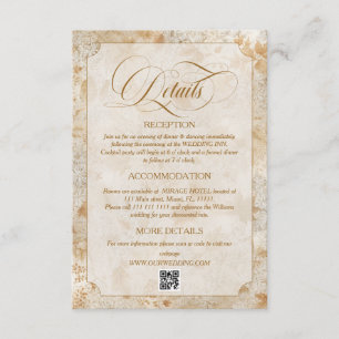 Carte D'accompagnement Détails de mariage neutres terracotta automne vint