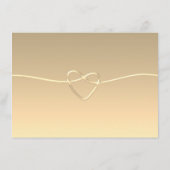 Carte D'accompagnement Détails de mariage or simple (Dos)