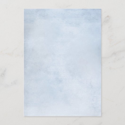 Carte D'accompagnement Détails de mariage Paeonie Ardoise Bleu Poussiéreu (Dos)