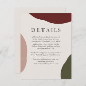 Carte D'accompagnement Détails de mariage : plaisirs simples de l'automne (Devant / Derrière)