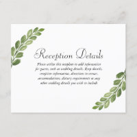 Détails de mariage printanier avec verdure à l'aqu