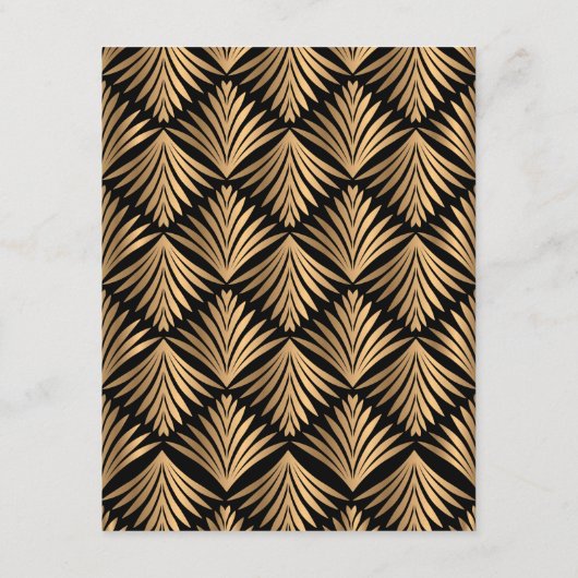 Carte D'accompagnement Détails de mariage rétro Art Déco Gatsby le Magnif (Dos)