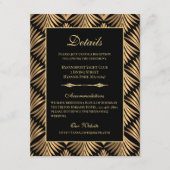 Carte D'accompagnement Détails de mariage rétro Art Déco Gatsby le Magnif (Devant)