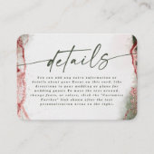 Carte D'accompagnement Détails de mariage rose Terra Rosa abstrait modern (Devant)