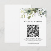 Carte D'accompagnement Détails de mariage RSVP Code QR Feuillage d'Eucaly (Devant / Derrière)
