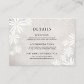 Carte D'accompagnement Détails de mariage rustique boho simples avec marg (Devant)