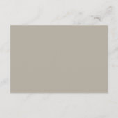 Carte D'accompagnement Détails de mariage simple beige (Dos)