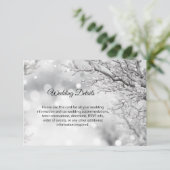 Carte D'accompagnement Détails de mariage sous la neige de Winter Wonderl (Debout devant)