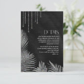 Carte D'accompagnement Détails de mariage sur feuille de palmier bijou ar (Debout devant)