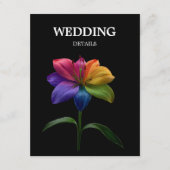 Carte D'accompagnement 🌈 Détails de mariage Technicolor Love (Devant)