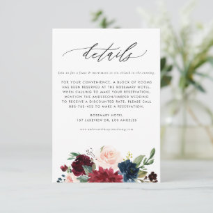 Carte D'accompagnement Détails de mariage tropical Monstera à l'aquarelle