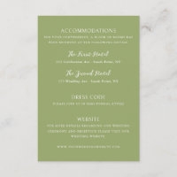 Détails de mariage vert