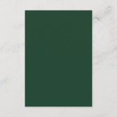 Carte D'accompagnement Détails de mariage vert de script moderne (Dos)