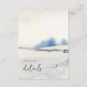 Carte D'accompagnement Détails de mariage vert pin rustique (Devant)