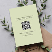 Carte D'accompagnement Détails de mariage Vert Sauge Code QR Calendrier