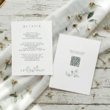 Détails de mariage vintage floral français vert sa