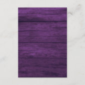 Carte D'accompagnement Détails de mariage violet Code QR (Dos)