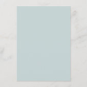 Carte D'accompagnement Détails de monogramme élégant simple bleu clair (Dos)